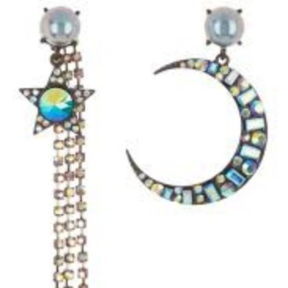 Betsey Johnson Jewelry - Betsey Johnson Moon & Star Earrings
